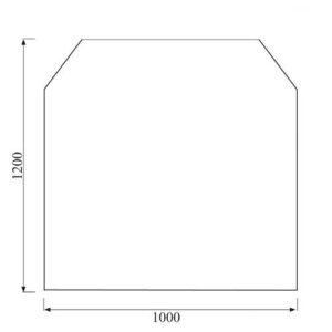 Kaminofen Glas Bodenplatte 6-eckig